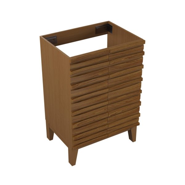 Cascade 24   Bathroom Vanity in Brown Oak - Cabinet Fashion - Image 3