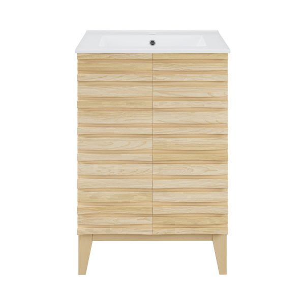 Cascade 24  Bathroom Vanity in Natural Oak For Sale