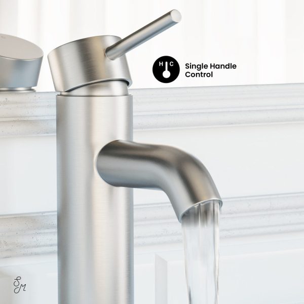 Ivy Single Hole, Single-Handle, Bathroom Faucet in Brushed Nickel For Cheap - Image 4