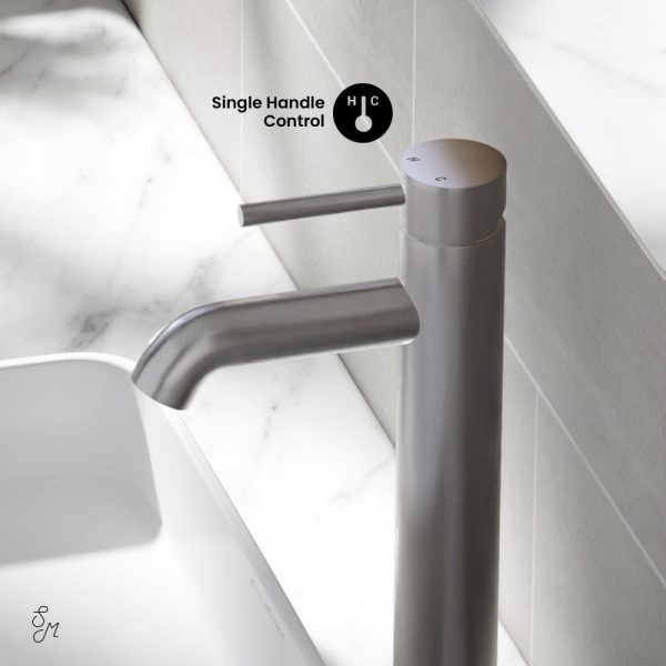 Ivy Single Hole, Single-Handle, High Arc Bathroom Faucet in Brushed Nickel Hot on Sale - Image 4