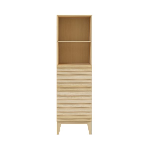 Cascade 17 x 17 x 60 Freestanding Linen Cabinet in Natural Oak Hot on Sale