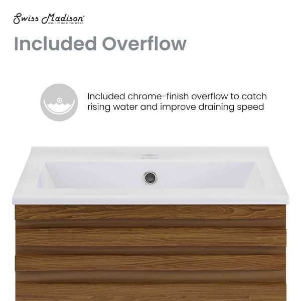 Cascade 18  Bathroom Vanity in Brown Oak Online - Image 4