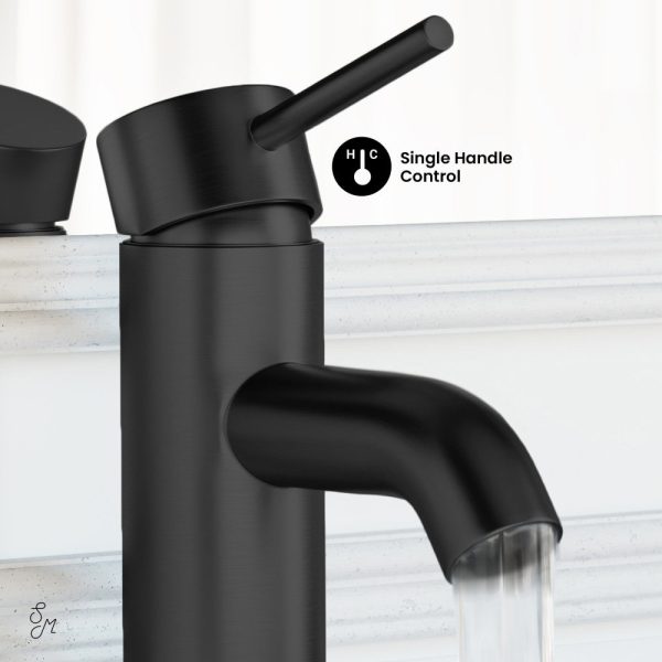 Ivy Single Hole, Single-Handle, Bathroom Faucet in Matte Black Online - Image 4