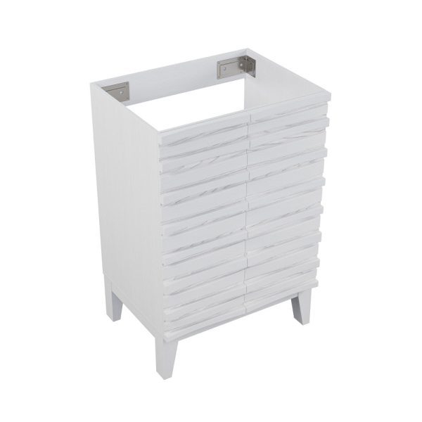 Cascade 24   Bathroom Vanity in White - Cabinet Hot on Sale - Image 3