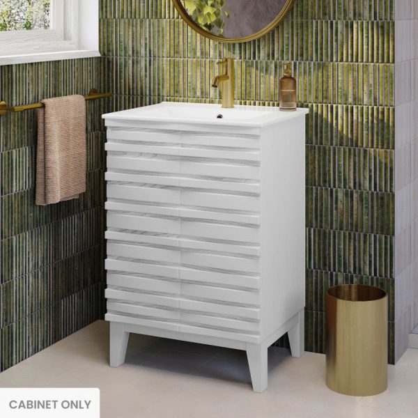 Cascade 24   Bathroom Vanity in White - Cabinet Hot on Sale - Image 2