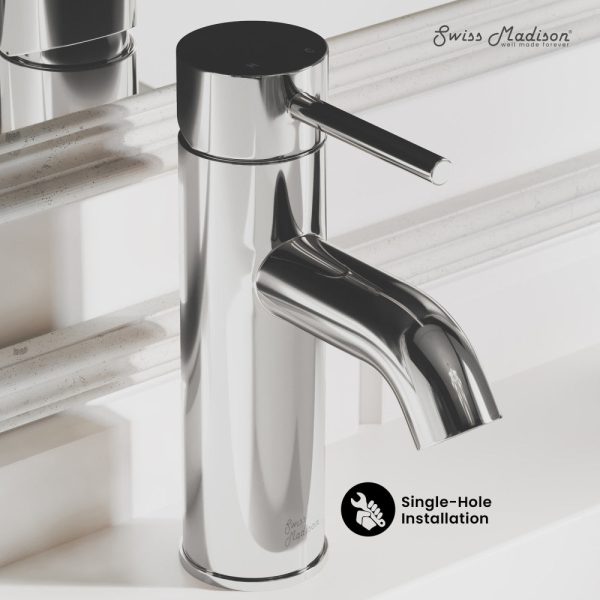Ivy Single Hole, Single-Handle, Bathroom Faucet in Chrome Discount - Image 3