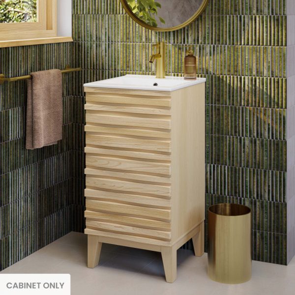 Cascade 18  Bathroom Vanity in Natural Oak - Cabinet Online - Image 2