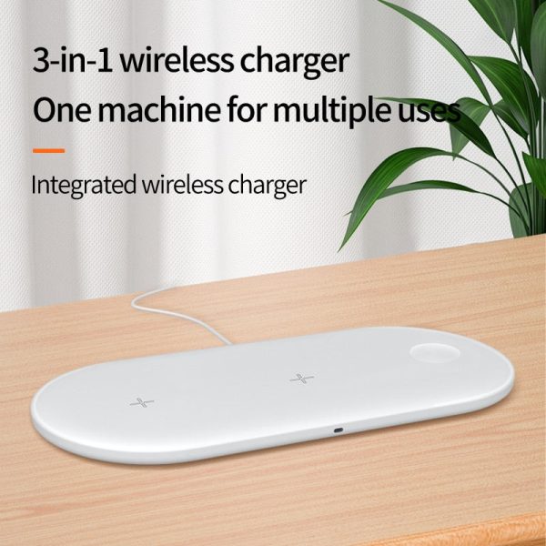 15W Fast Wireless Charging Station 3 In 1 Qi Charging Dock - Wide Compatibility on Sale - Image 3