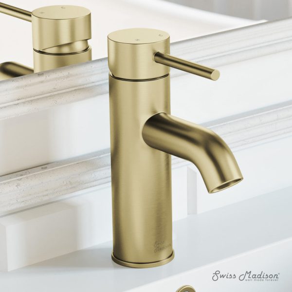 Ivy Single Hole, Single-Handle, Bathroom Faucet in Brushed Gold For Sale - Image 2