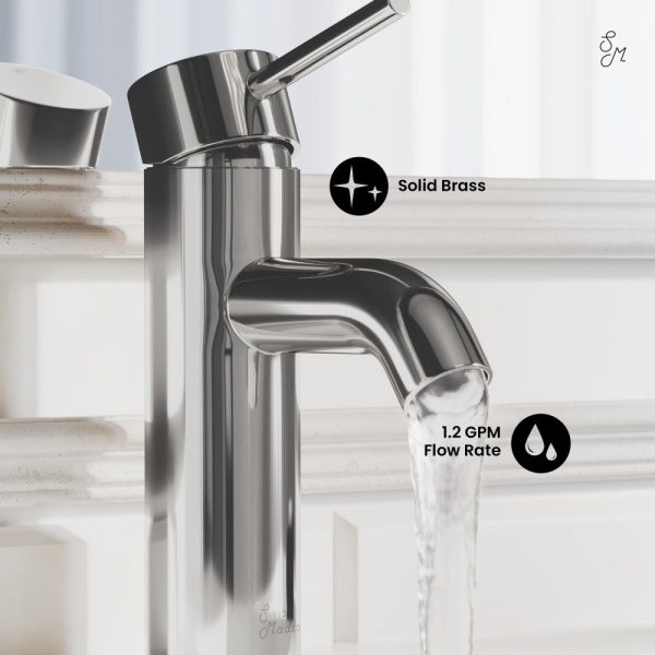 Ivy Single Hole, Single-Handle, Bathroom Faucet in Chrome Discount - Image 5