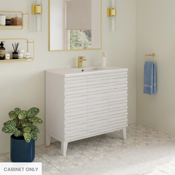 Cascade 36   Bathroom Vanity in White - Cabinet Discount - Image 2