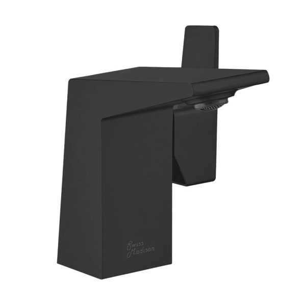 Carre Single Hole, Single-Handle, Bathroom Faucet in Matte Black For Discount
