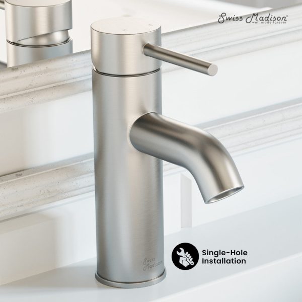 Ivy Single Hole, Single-Handle, Bathroom Faucet in Brushed Nickel For Cheap - Image 3