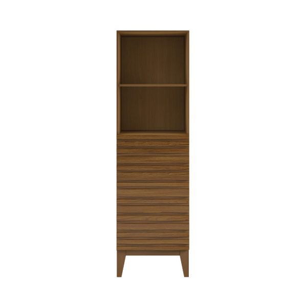 Cascade 17 x 17 x 60 Freestanding Linen Cabinet in Brown Oak Online now