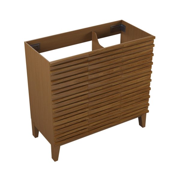 Cascade 36   Bathroom Vanity in Brown Oak - Cabinet For Discount - Image 3
