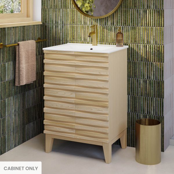 Cascade 24  Bathroom Vanity in Natural Oak - Cabinet Online Sale - Image 2